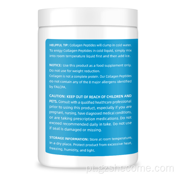 Colágeno em pó zero açúcar com pó de colágeno marinho